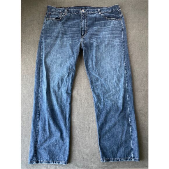 Levis 569 Loose Straight Jeans‎ Mens 42x30 Blue Medium Wash Classic Denim Casual - Picture 1 of 13